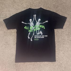 Born Dead Clothing All My Friends Are Dead T Shirt Skeleton Size Medium